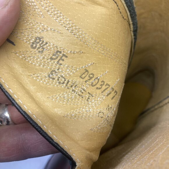 BOULET western cowboy black/red mens boots sz 8 1/2 5E NEW without tag - Picture 7 of 7